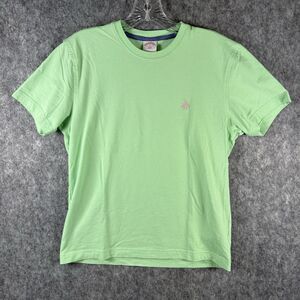 Brooks Brothers 1818 T-Shirt Crew Neck Mens Bright Green Sz Small 100% Cotton